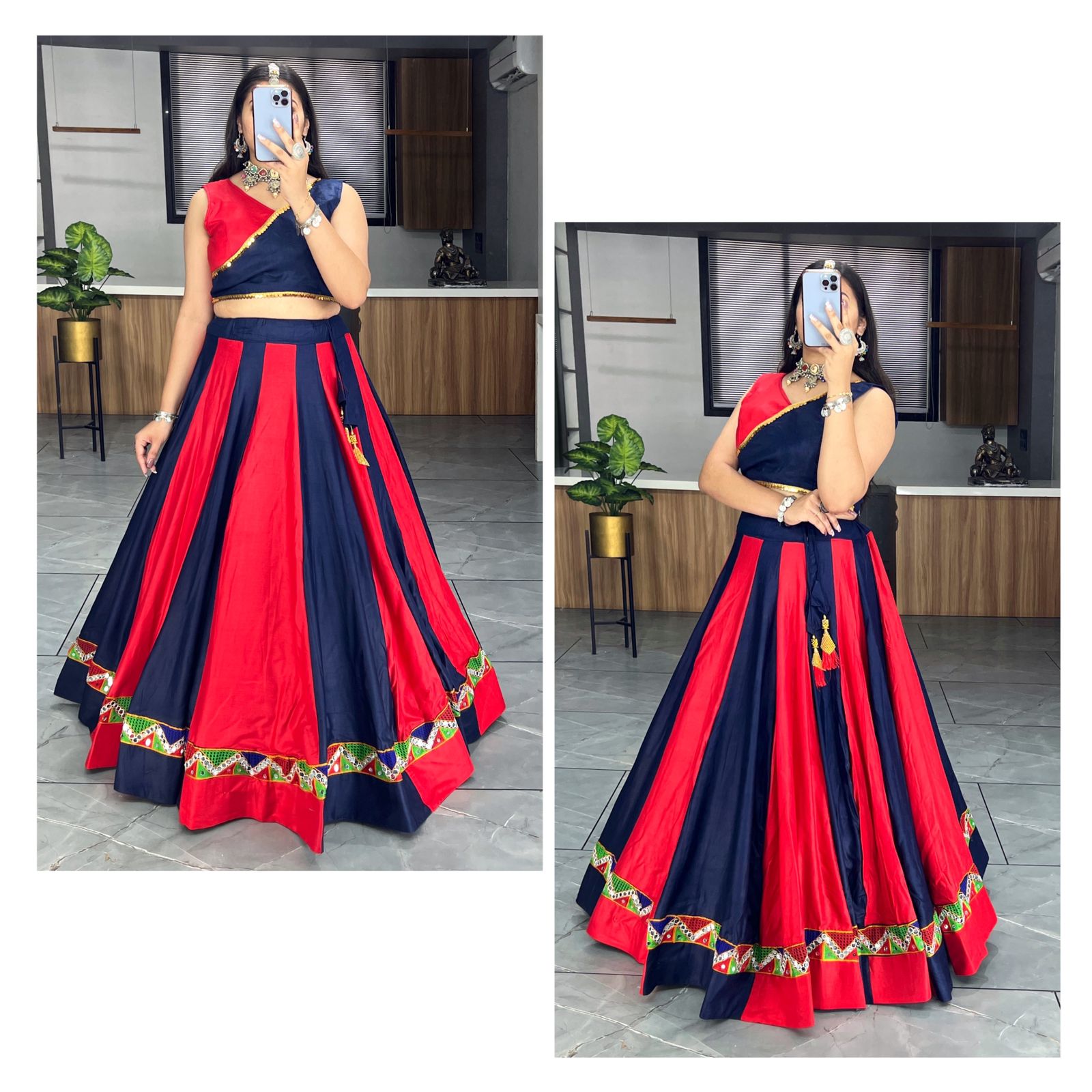 Cotton Navratri Lehenga Croptop