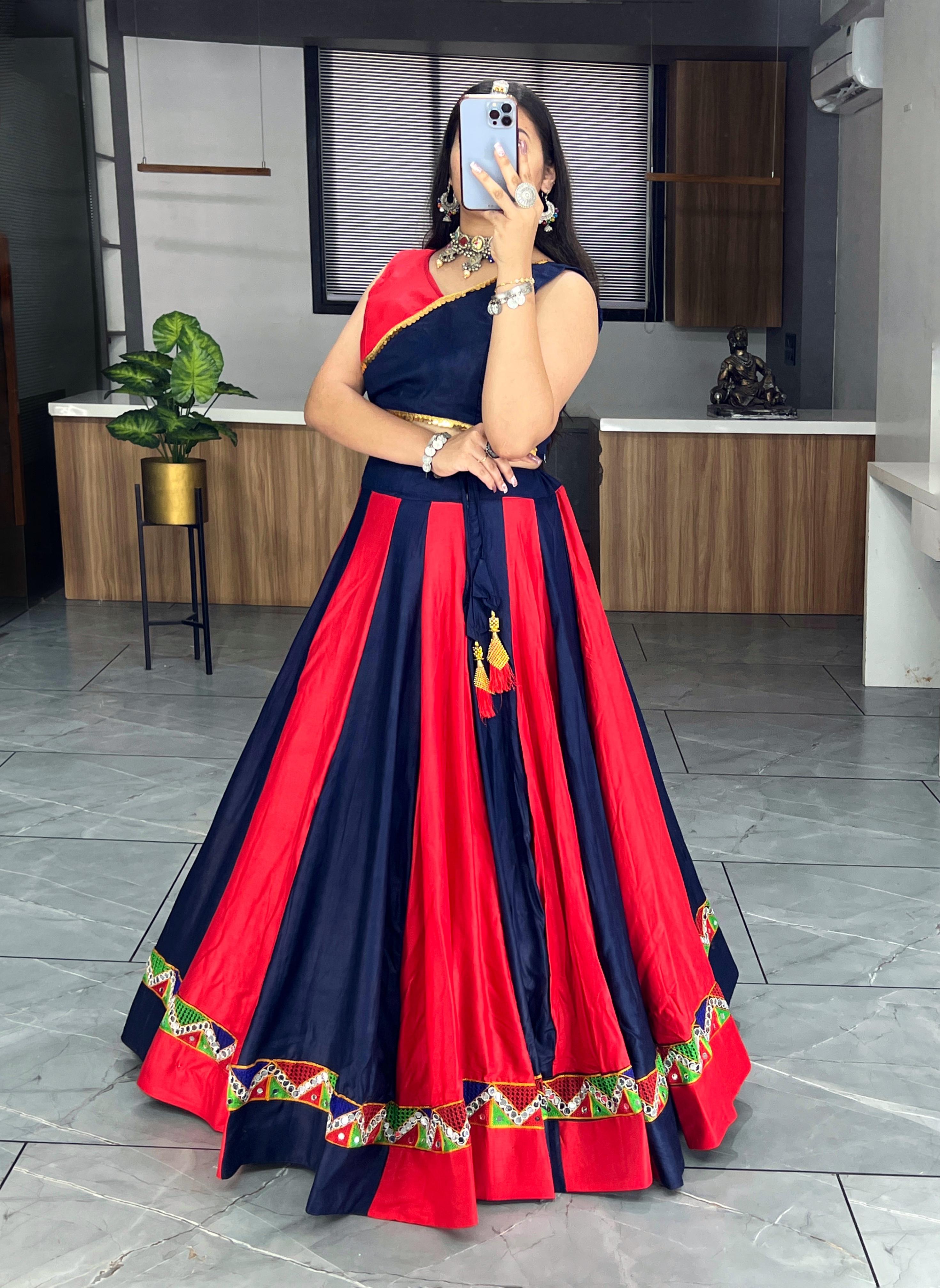 Cotton Navratri Lehenga Croptop