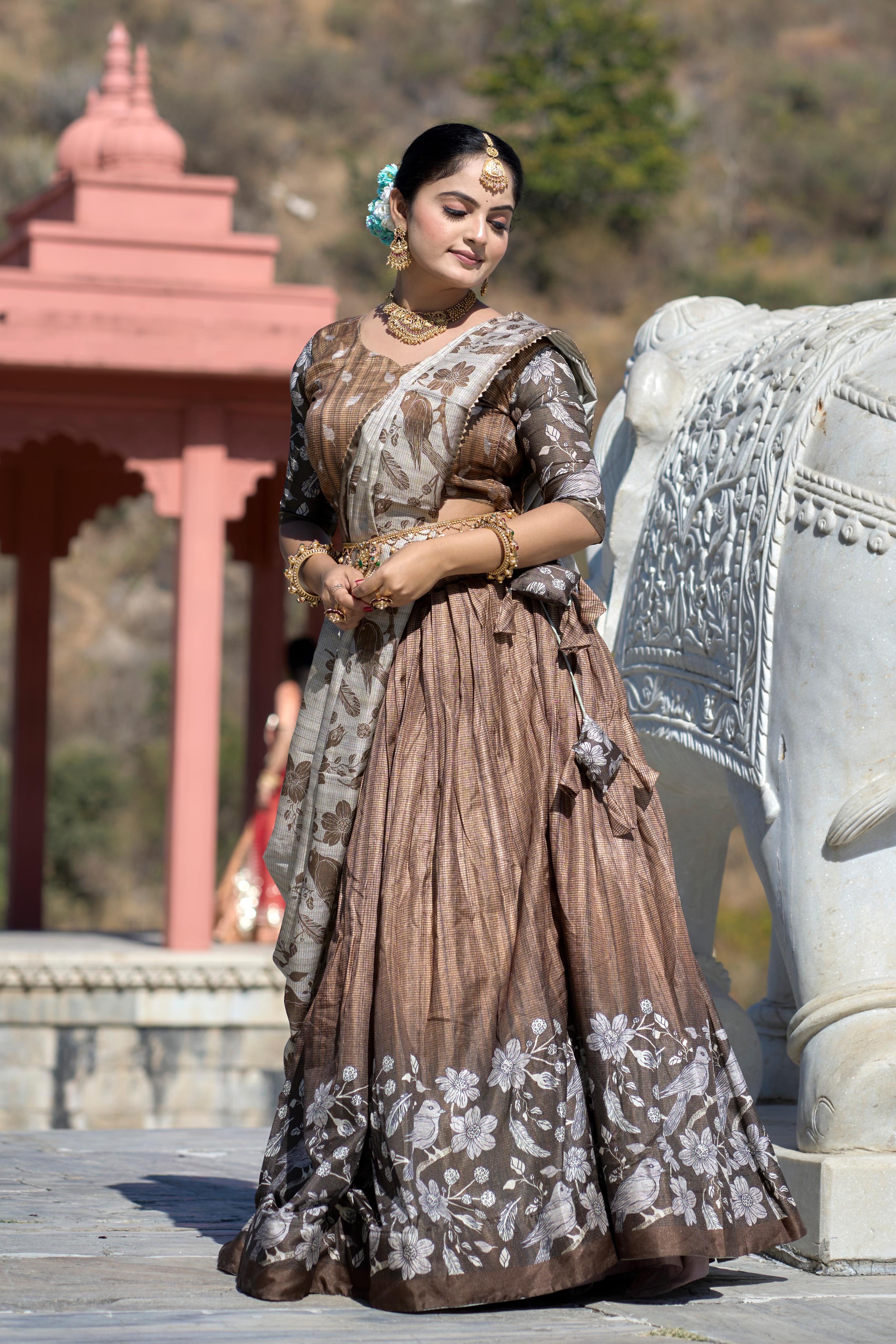Designer Kalamkari Lehenga Choli