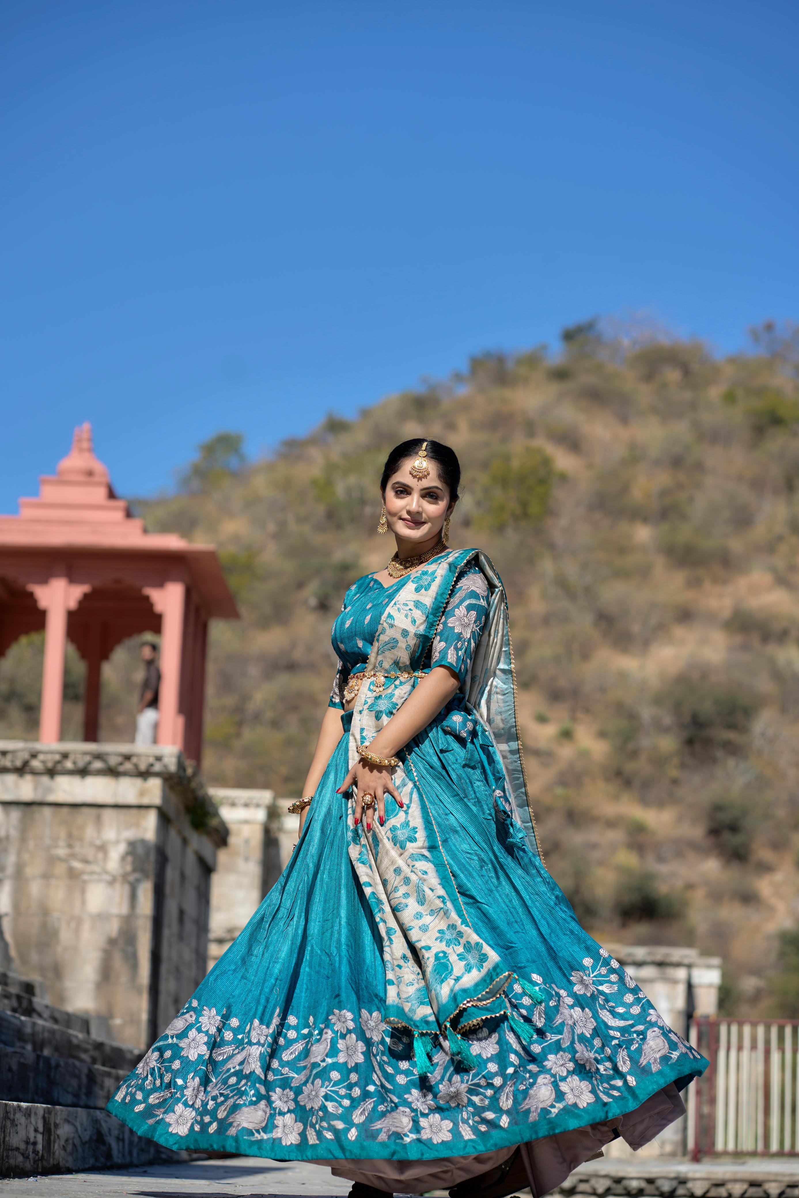 Designer Kalamkari Lehenga Choli