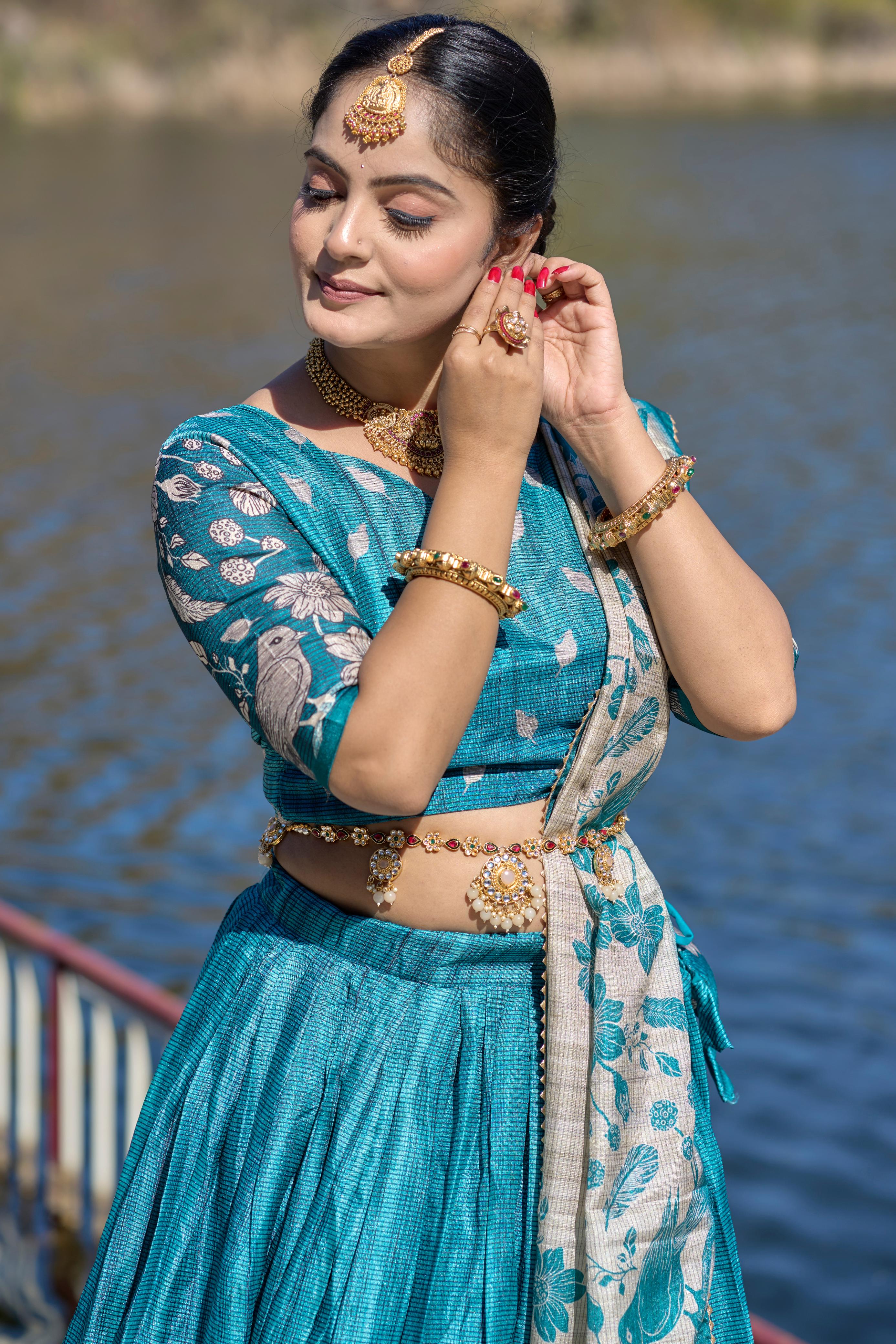 Designer Kalamkari Lehenga Choli