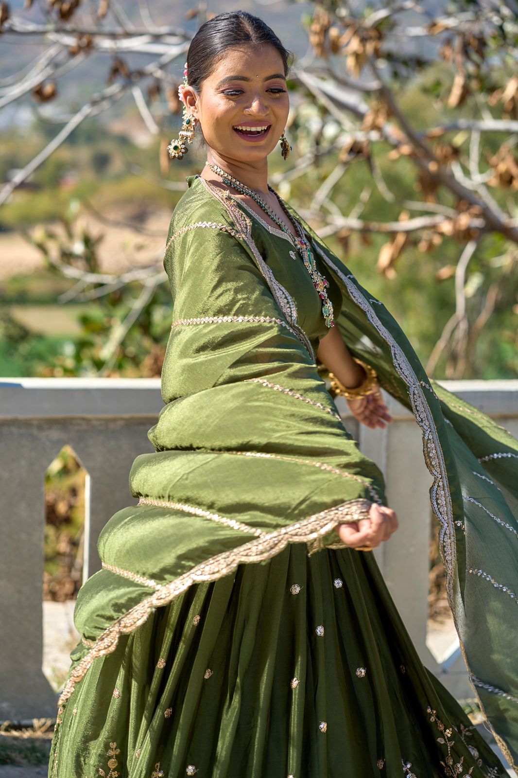 Indian Kalamkari Designer Lehenga