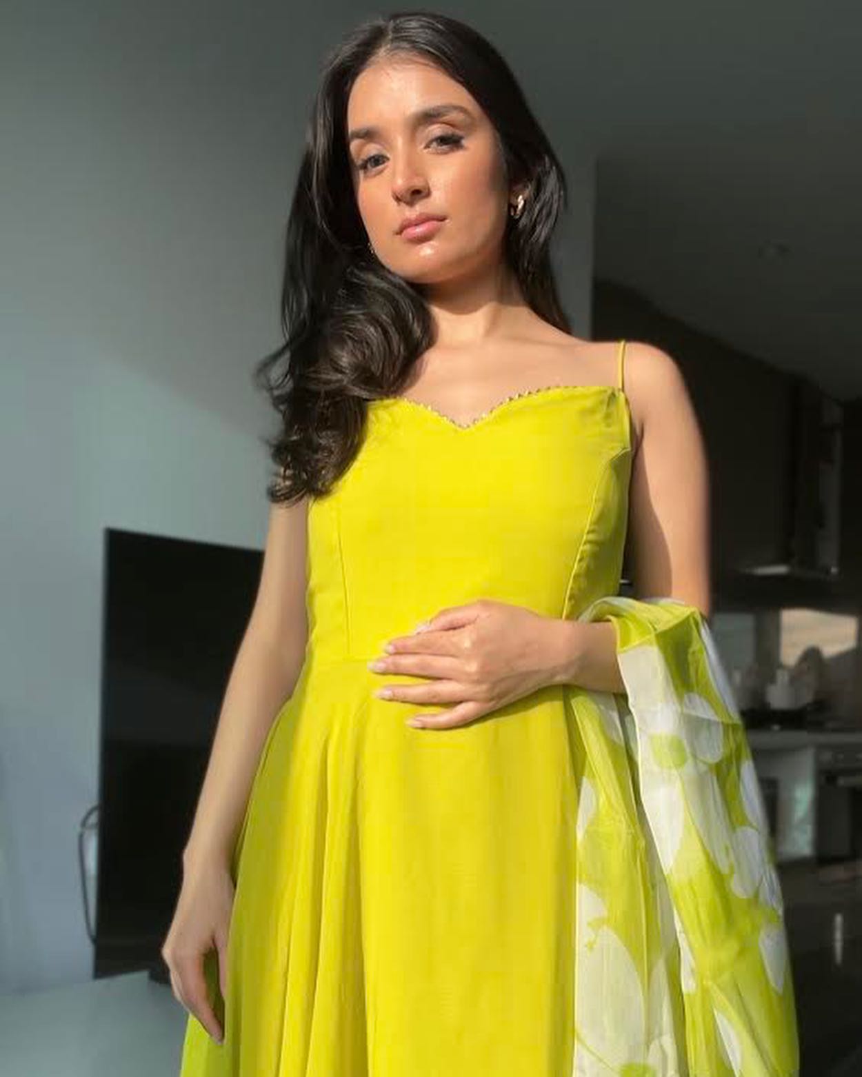 Women Floral Print Anarkali Kurta Set with Dupatta