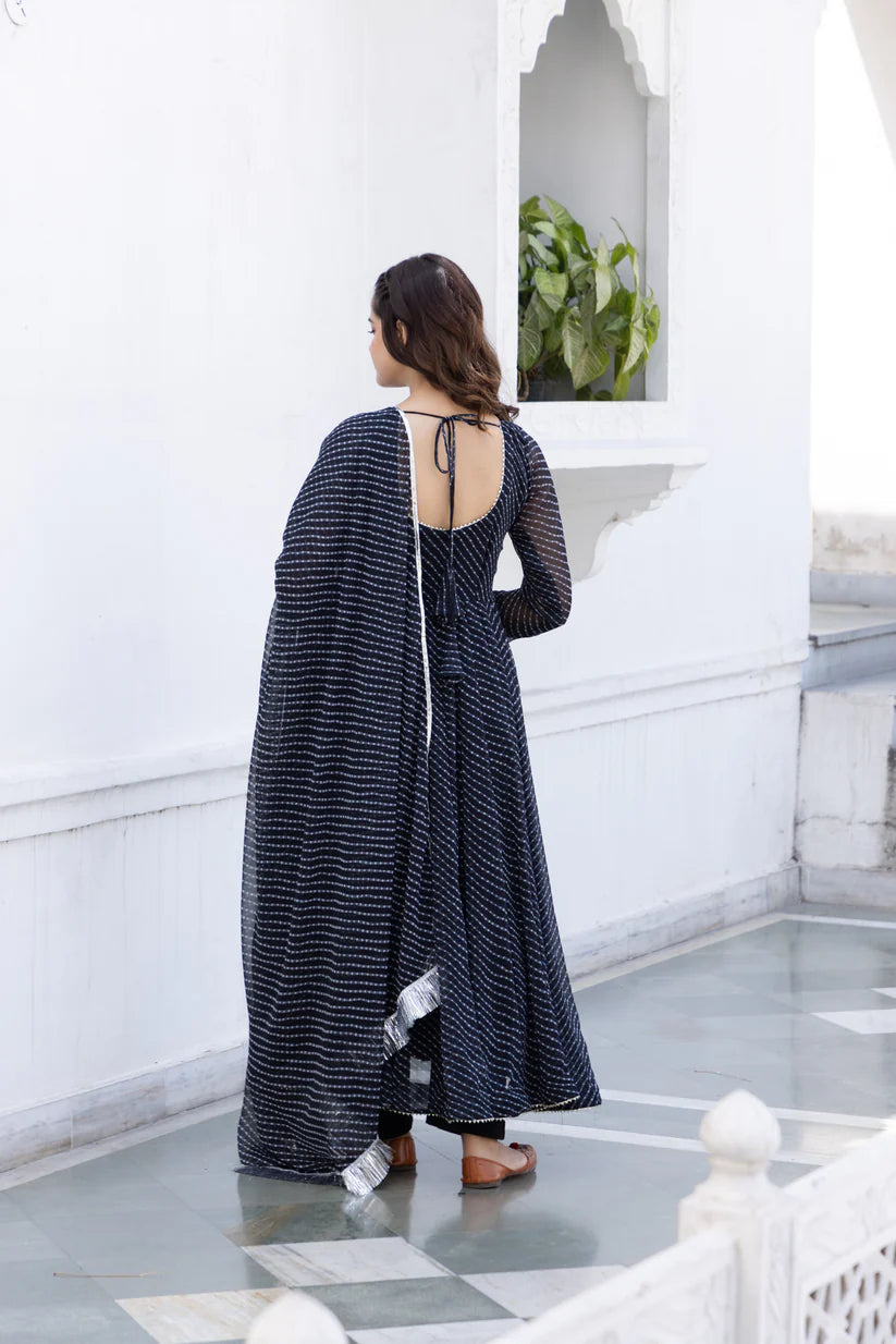 Graceful Black Maxi Anarkali Set for All Occasions