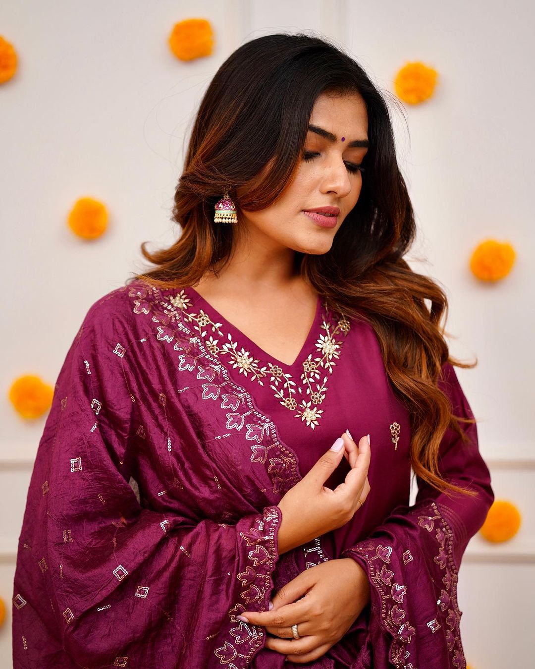 Women Embroidered Anarkali Kurta Set